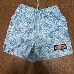 Vineyard Vines Blue Patterned Kids Swim Trunks